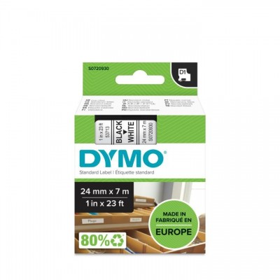 Nastro DYMO laminato nero su bianco S0720930 53713 24mm x 7m, -D1-Standard