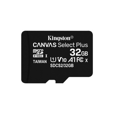Micro SDHC Kingston 32GB  Canvas Select Plus + Adattatore SDCS2 32GB