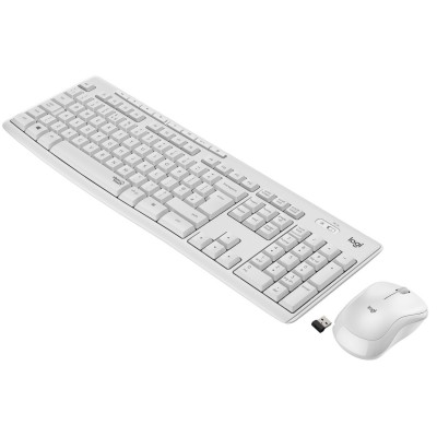 Tastiera Logitech MK295 Silent Wireless Combo RF QWERTY Italiano Bianco