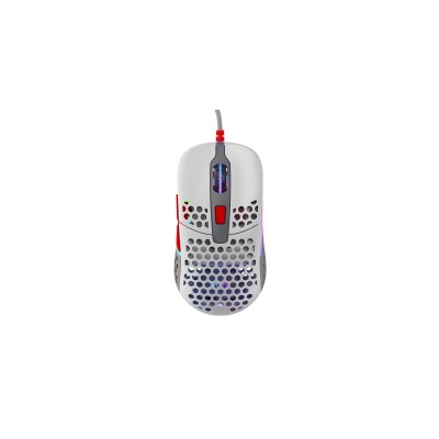 Mouse CHERRY Xtrfy M42 RGB Grigio Rosso