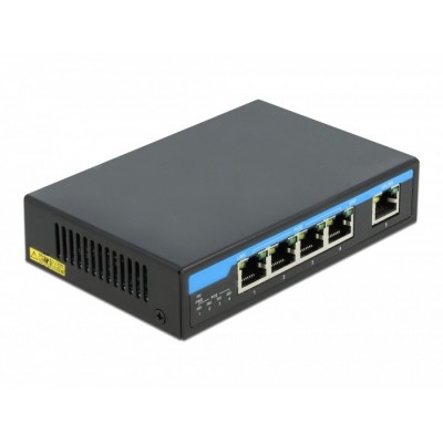 SWITCH DELOCK Gigabit Ethernet 4 Port PoE + 1 RJ45