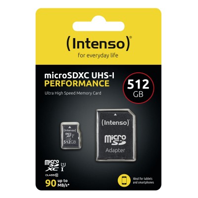 MICRO SDXC INTENSO UHS-I Performance 512 GB MICRO SDXC INTENSO UHS-I Performance 512 GB