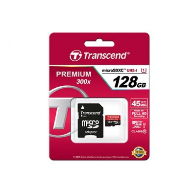 MICRO SDXC TRASCEND Premium 128GB 