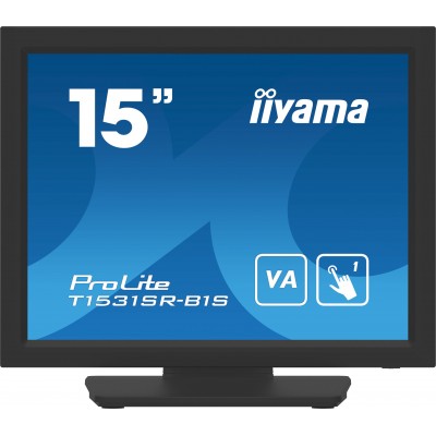 Monitor iiyama ProLite T1531SR-B1S 15'' XGA VA Touchscreen VGA HDMI DisplayPort LED Nero Opaco