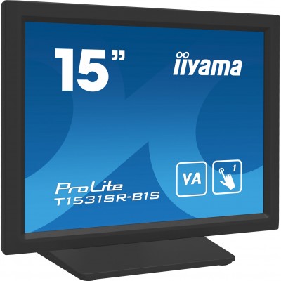 Monitor iiyama ProLite T1531SR-B1S 15'' XGA VA Touchscreen VGA HDMI DisplayPort LED Nero Opaco