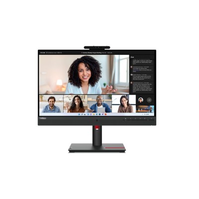 Monitor Lenovo ThinkVision T24mv-30 24'' Full HD IPS HDMI DisplayPort USB-C Pivot Webcam LED Nero