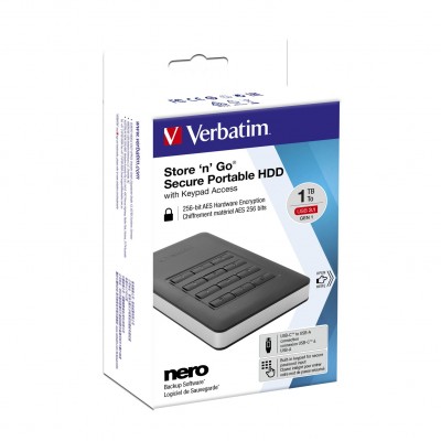 HDD esterno Verbatim Store 'n' Go Secure 1 TB