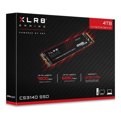 PNY CS3140 NVMe SSD, PCIe 4.0 M.2 Tipo 2280 - 4 TB