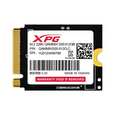 SSD ADATA XPG GAMMIX S55 512 GB PCIe 4.0 x4, NVMe 1.4 M.2 2230