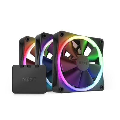 Ventole NZXT F120 PWM con controller Kit da 3 Nero