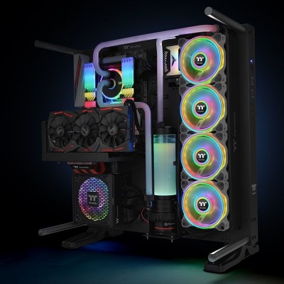 Ventole Thermaltake Riing Quad 140mm RGB Kit Da 3 Bianco