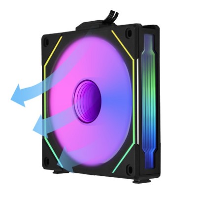 Ventola Lian Li UNI FAN SL-INF 120 ARGB Reverse Blade PWM 120 mm Nero Ventola Lian Li UNI FAN SL-INF 120 ARGB Reverse Blade PWM 120 mm Nero