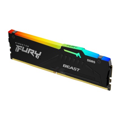 Ram KINGSTON FURY BEAST DDR5 5600MHz 16GB (1x16) RGB XMP 3.0 CL40 NERO