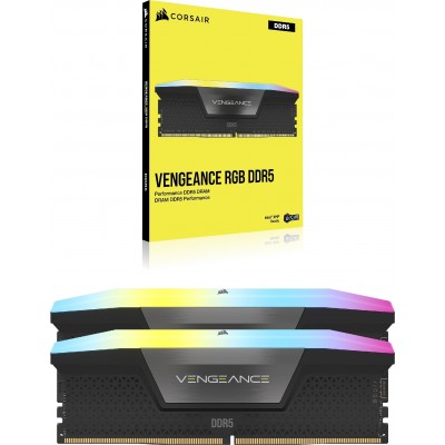 Ram CORSAIR VENGEANCE DDR5 6000Mhz 32 GB (2X16) RGB XMP 3.0 CL36 NERO