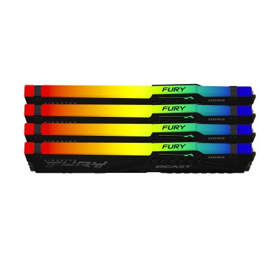 Ram KINGSTON FURY BEAST DDR5 5600MHz 128GB (4x32) RGB XMP 3.0 CL40 NERO