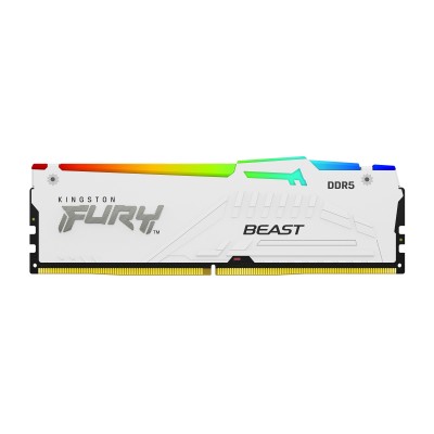 Ram KINGSTON FURY BEAST DDR5 5600MHz 32GB (1x32) RGB XMP 3.0 CL40 BIANCO Ram KINGSTON FURY BEAST DDR5 5600MHz 32GB (1x32) RGB XMP 3.0 CL40 BIANCO