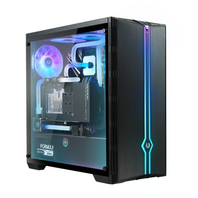 Case BitFenix Saber TG Midi-Tower vetro temperato Nero