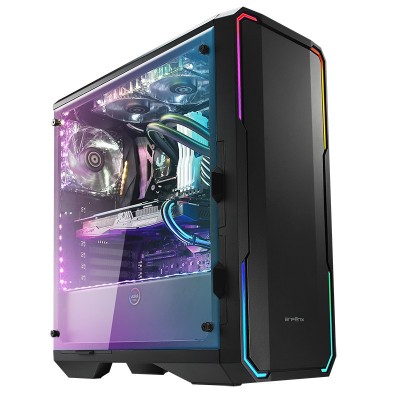 Case BitFenix Enso RGB Midi-Tower vetro temperato Nero