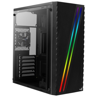 Case Aerocool Streak Nero Vetro Temperato Midi Tower