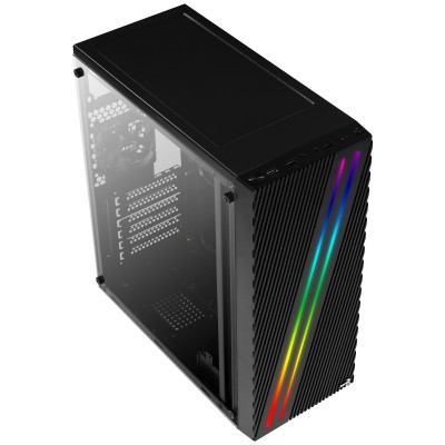 Case Aerocool Streak Nero Vetro Temperato Midi Tower