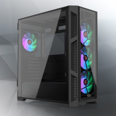 Case Raijintek PONOS Ultra Midi-Tower Vetro Temperato Nero