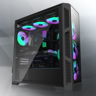 Case Raijintek PONOS Ultra Midi-Tower Vetro Temperato Nero