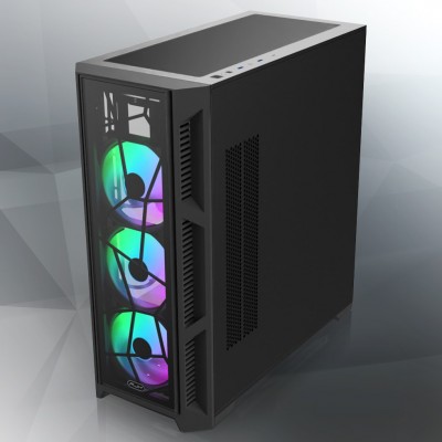 Case Raijintek PONOS Ultra Midi-Tower Vetro Temperato Nero