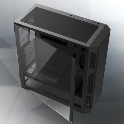 Case Raijintek PONOS Ultra Mesh Midi-Tower Vetro Temperato Nero