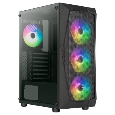 Case Aerocool Falcon V2 Midi-Tower Vetro Temperato Nero