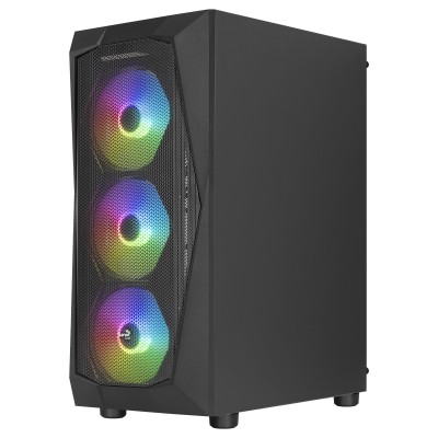 Case Aerocool Falcon V2 Midi-Tower Vetro Temperato Nero