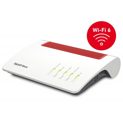 Router Wireless AVM FRITZ! Box 5590 Fibra Wi-Fi 6 Gigabit Ethernet Dual-band Bianco