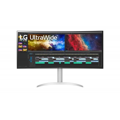 MONITOR LG 38BQ85C-W 38'' HDMI DisplayPort USB-C Free-Sync CURVO BIANCO NERO