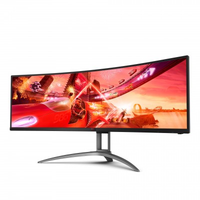 Monitor AOC AGON AG493QCX 49'' DFHD VA HDR NVIDIA G-Sync Nero Grigio