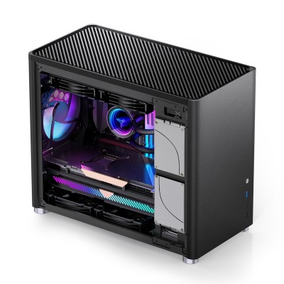 Case Jonsbo D30 Micro ATX Case Vetro Temperato Nero