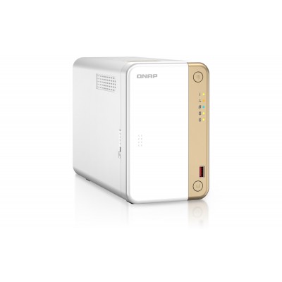 NAS Server QNAP TS-262-4G Tower - Intel® Celeron® - N4505 - Gold - Weiß