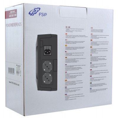 Gruppo di Continuità Fortron FSP Nano 800 Standby Offline 0,8 kVA 480 W 2 presa e AC Gruppo di Continuità Fortron FSP Nano 800 Standby Offline 0,8 kVA 480 W 2 presa e AC