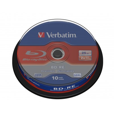 Blu-ray BD-RE Verbatim 25 GB box 10 pezzi