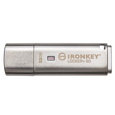 Pendrive Kingston IronKey Locker+ 50 32 GB argento