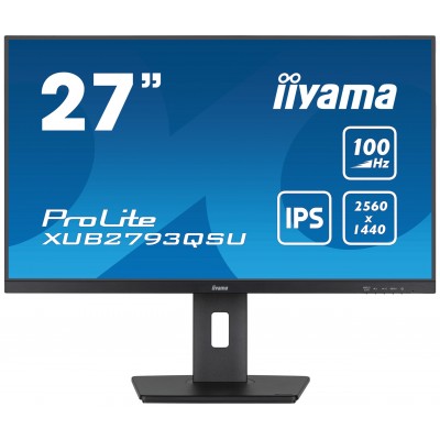 Monitor Iiyama ProLite XUB2793QSU-B6 27" 100 Hz FreeSync IPS DP HDMI USB Nero