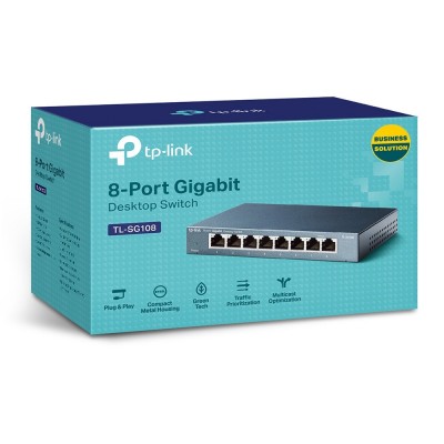 Switch TP-LINK TL-SG108 8 porte 10 100 1000Mbps Desktop