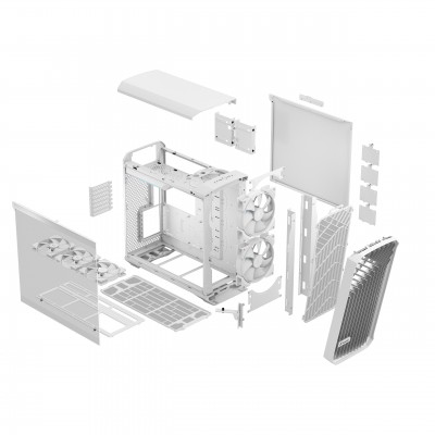 Case Fractal Design Torrent White RGB TG Clear Tint Bianco Midi Tower Vetro Temperato