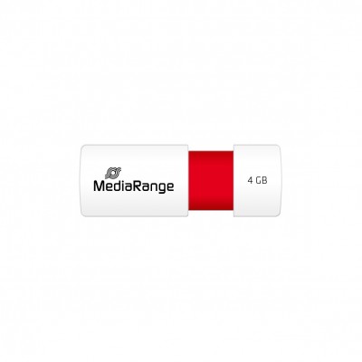 Pendrive MediaRange Color Edition 4GB USB A 2.0 bianco rosso