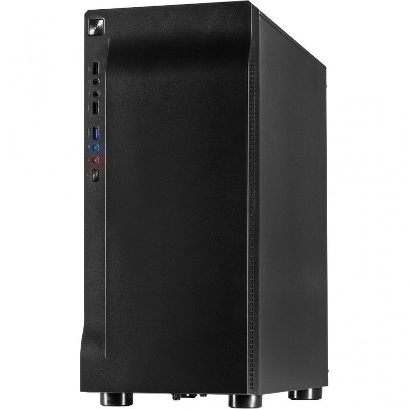 Case Inter Tech A-3411 Creek Midi-Tower RGB Vetro Temperato Nero