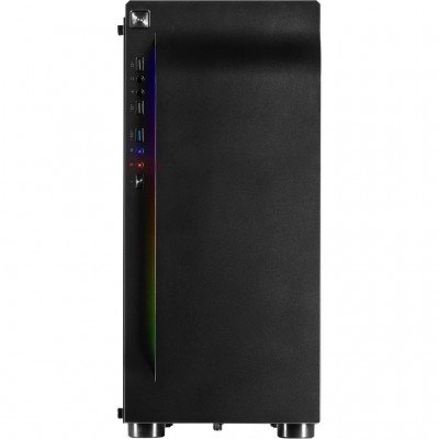 Case Inter Tech A-3411 Creek Midi-Tower RGB Vetro Temperato Nero