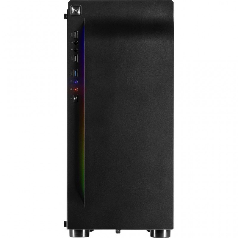 Case Inter Tech A-3411 Creek Midi-Tower RGB Vetro Temperato Nero