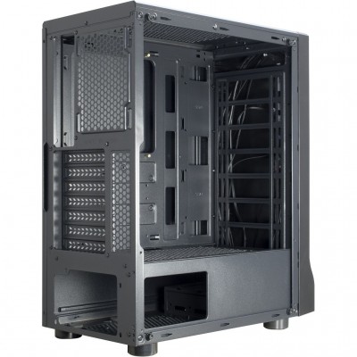 Case Inter Tech A-3411 Creek Midi-Tower RGB Vetro Temperato Nero