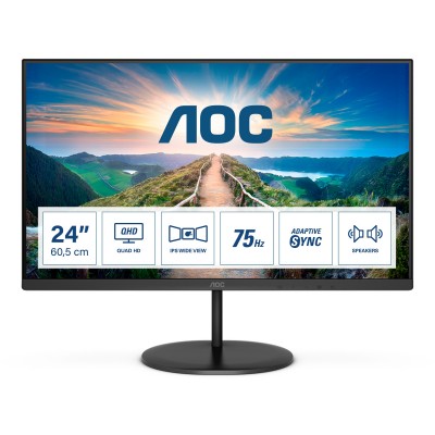 Monitor AOC Q24V4EA 24'' QHD 75 Hz IPS LED Nero