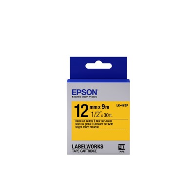 Nastro Epson Nero su giallo C53S654008 LK-4YBP