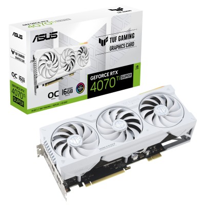 Scheda Video ASUS GeForce RTX 4070 Ti Super TUF O16G BTF Bianco GDDR6X