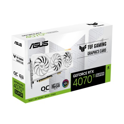 Scheda Video ASUS GeForce RTX 4070 Ti Super TUF O16G BTF Bianco GDDR6X